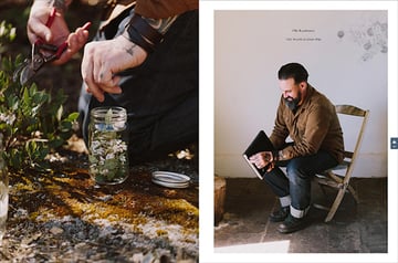 Spread from Another Escape Magazine of a gardener