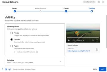 YouTube private vs unlisted