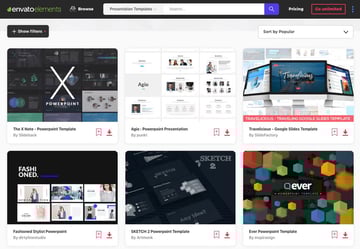 Envato Elements PowerPoint templates