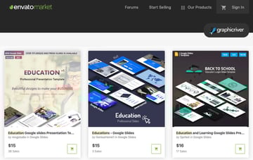 Google Slides templates for teachers on GraphicRiver