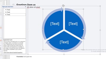 Segmented cycle SmartArt PowerPoint