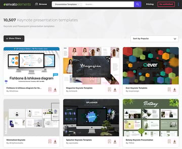 Envato Elements Keynote library