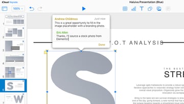 Keynote reply to comment in presentation