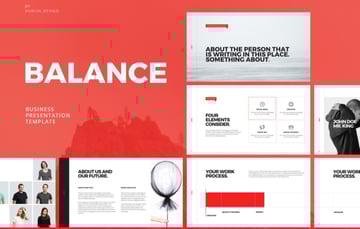 Balance - Minimalista plantilla plan de negocio editble en Keynote y PowerPoint