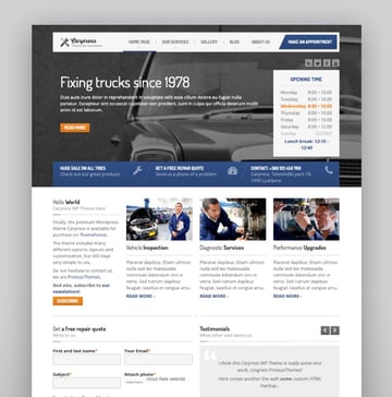 CarPress - WordPress Theme For Mechanic Workshops
