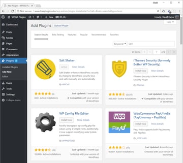 Salt Shaker Plugin Installation