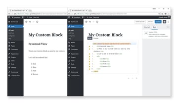 Convert to blocks and edit as HTML views