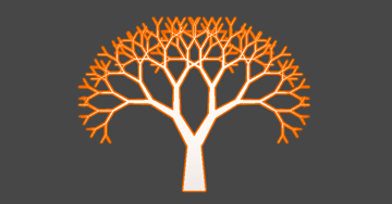 Symmetrical fractal tree shape