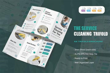 Tri-Fold Cleaning Brochure Template