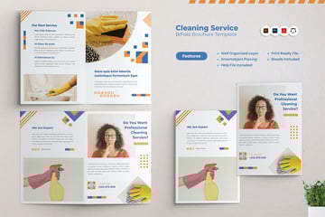Bi-Fold Cleaning Brochures Examples