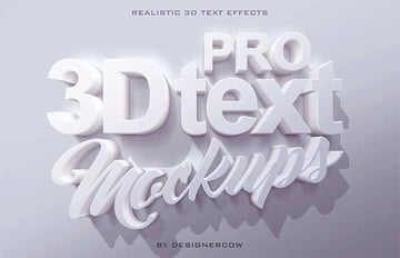 3D Text Effect Photoshop