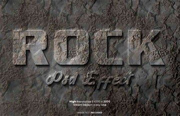 Rock Text Effects Photoshop