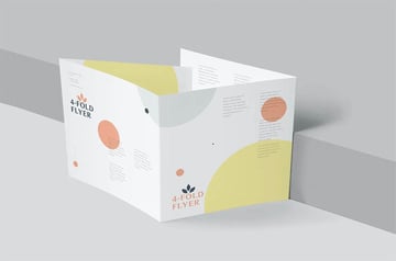 4 Fold Square Brochure Mockups