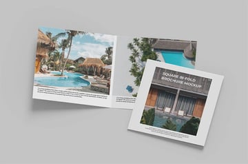 Square Pamphlet Mockup