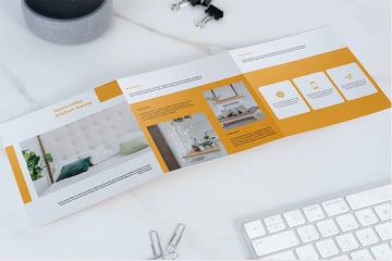 Square Trifold Brochure Mockup
