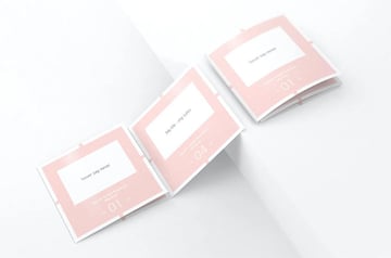 Square Trifold Brochure Mockup 