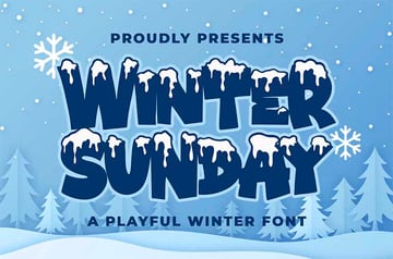 Winter Sunday Icicle Font