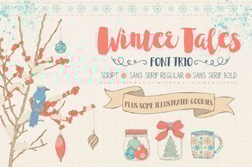 Winter Tales Font Trio With Extras