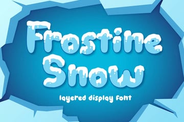 Frostline Snow Letters Font