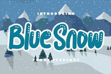 Blue Snowy Font