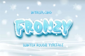 Fronzy Textured Icicle Font