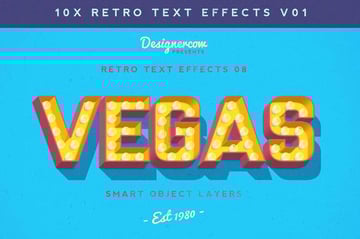 Retro Text Effect Photoshop
