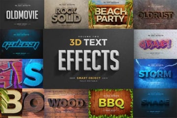 3D Text Effect Photoshop