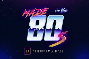80s Retro: Photoshop Layer Styles