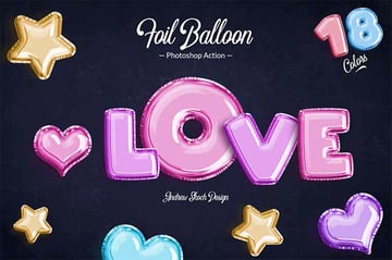 Foil Balloon Photoshop Text Effects