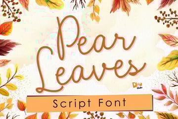 Pear Leaves Autumn Script Font