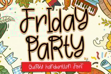 Friday Party Quirky Handwritten Font