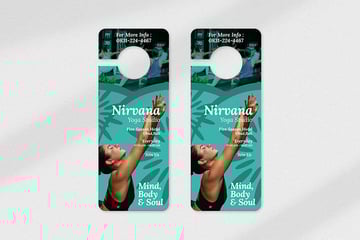 Fitness Vector EPS Flower Door Hanger Template 