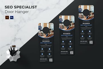 Seo Specialist PSD Business Small Door Hanger Template 