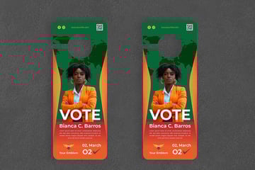 Vote Politician Illustrator AI Door Hanger Promotion
