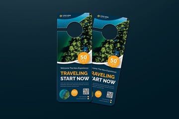 Traveling Now Vector EPS Door Tag Template