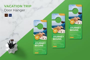 Vacation Trip Door Hanger Dimensions Templates 
