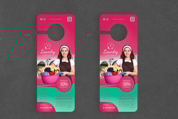 Laundry EPS Printable Door Hanger Template 