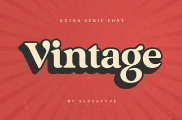 Vintage Retro Serif Font
