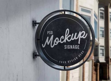 Shop Sign Mockup
