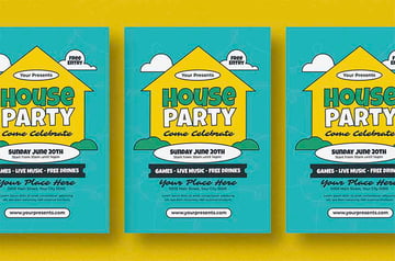 House Party Flyer Background