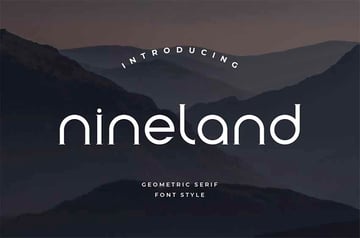 Nineland Modern Geometric Serif Font