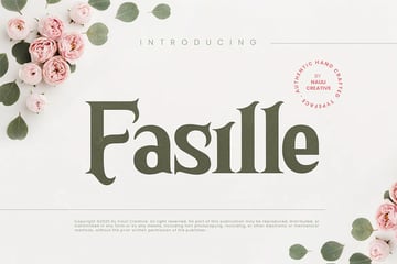Fasille: Bold Serif Font