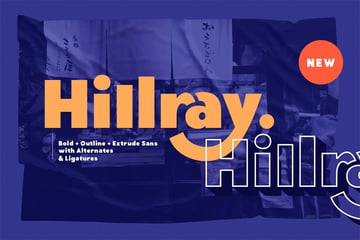 Hillray: Bold Outline Font