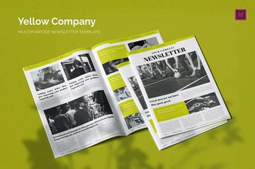 Yellow Company Newsletter Template 