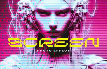 Screen Lines Photo Effect