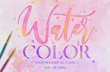 Watercolor Text Effect Photoshop