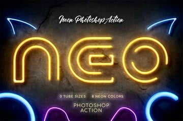 Neon Text Effect Photoshop