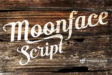 Moonface Script: Retro Cursive Fonts