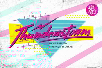 Thunderstorm Retro Script Font
