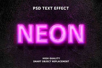 Neon Text Effect Photoshop